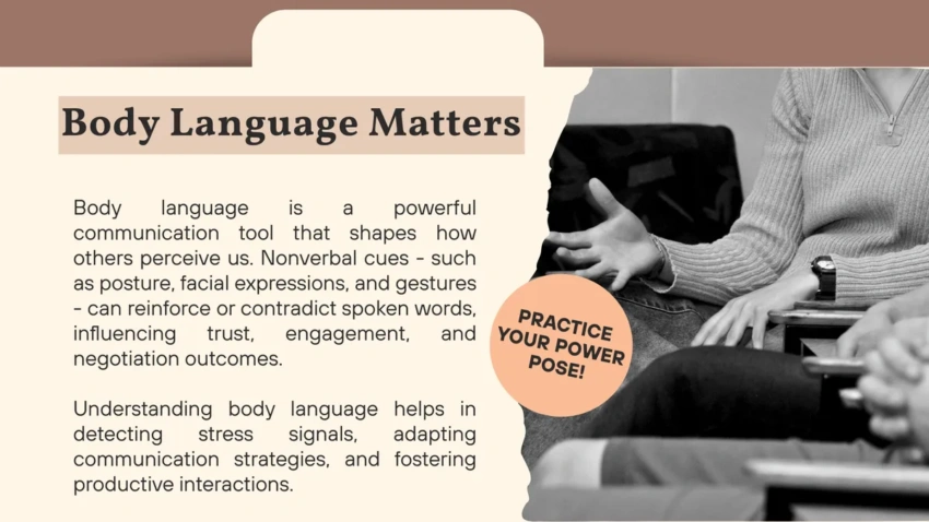 Why body language matters during negotiations