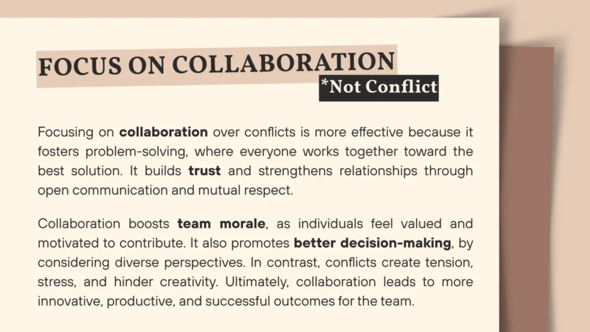 Collaboration focus for negotiations