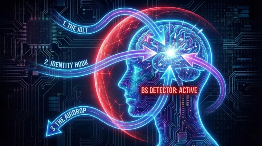 3-step behavioral engineering script framework The 3-step behavioral engineering script framework: Jolt, Hook, and AirDrop