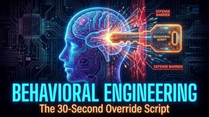 behavioral engineering script Illustration of a behavioral engineering script unlocking the human brain