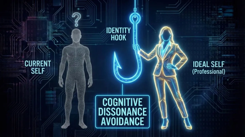 metaphor for the Identity Hook technique Visual metaphor for the Identity Hook technique and cognitive dissonance